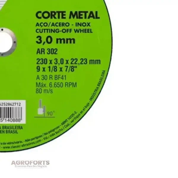 Disco De Corte Para Aço
